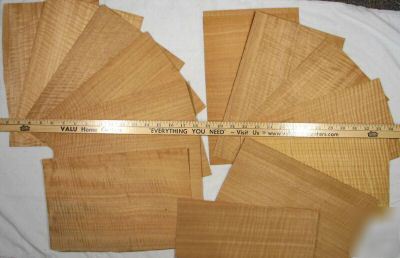 Hobbit lot #S101 fiddleback anigre veneer mix, 9 sqft