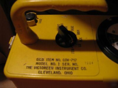 Victoreen cd v-717 geiger counter radiological meter #1