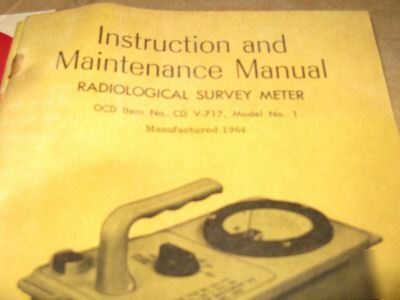 Victoreen cd v-717 geiger counter radiological meter #1