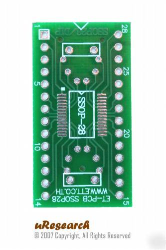 Mr-SSOP28-dip smt smd dip adapter basic stamp pic atmel