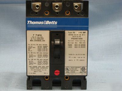 Thomas & betts 480 v 100 a 3 p circ breaker FS340100A