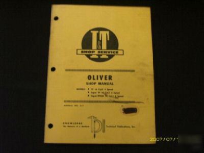 Oliver i&t manual 99 super 99 super 99GM