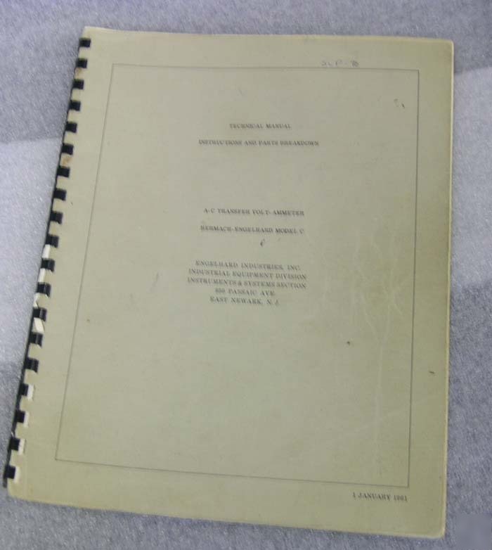 Hermach-engelhard model c technical manual