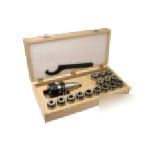 Bison cat-40 er-32 collet chuck set - 13 pieces w/box