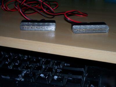 Blue led strobe grille lights, pair, 12V (show lights )