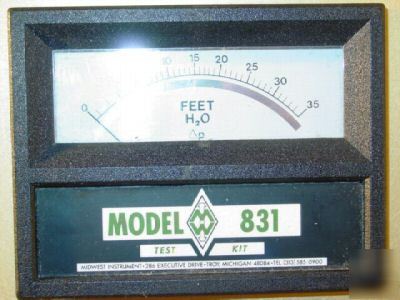 Midwest instruments 831 flow test kit for 0-35FT water