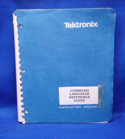 Tektronix command language reference guide manual