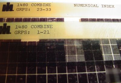 Ih 1480 combine parts catalog book microfiche farmall