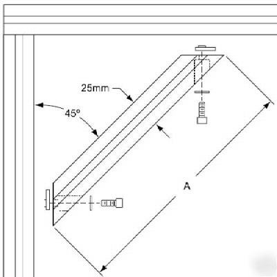 8020 aluminum 45 degree support 25 s 25-2575 n