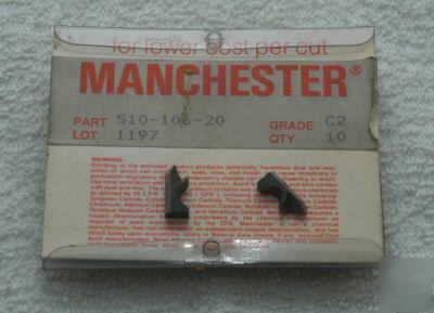 New manchester 510-106-20 grade C2 10PC carbide inserts 