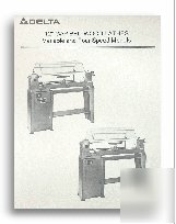 Delta-rockwell 12 inch gap wood lathe op & parts manual