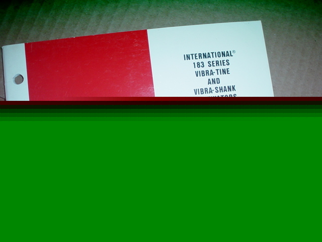 Ih 183 vibra tine shank operator manual