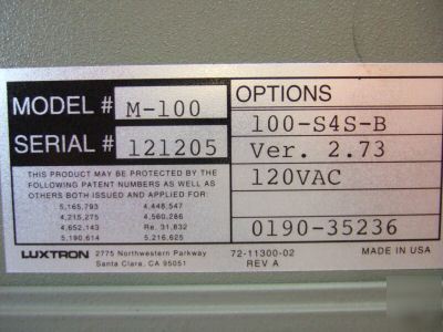 Luxtron model 100C optical fiber temperature control