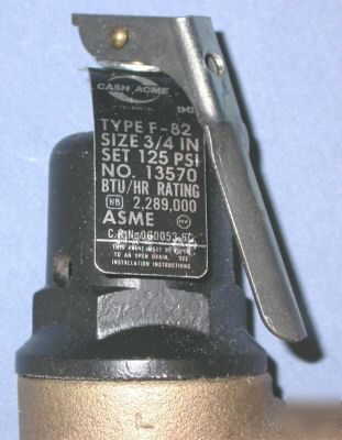 Cash acme F82 pressure relief valve 3/4