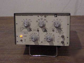 A.p. circuit corp. variable frequency filter 