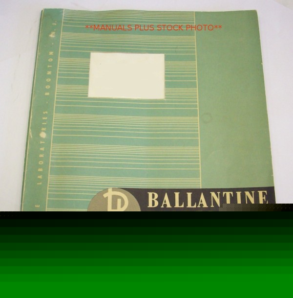 Ballantine 420 dc/ac op/service manual - $5 shipping 
