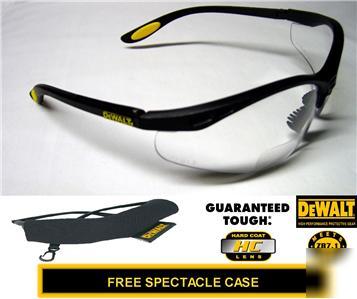 Bifocal dewalt reinforcer 1.5 clear safety glasses