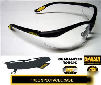 Bifocal dewalt reinforcer 1.5 clear safety glasses