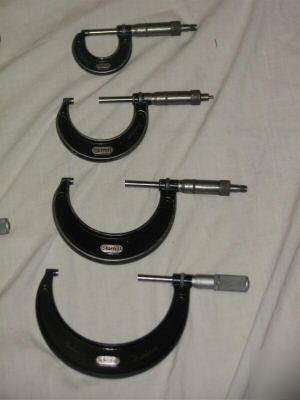 Starrett 436 outside micrometer set 0-6