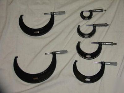 Starrett 436 outside micrometer set 0-6