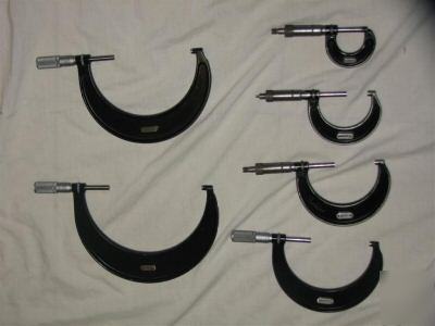 Starrett 436 outside micrometer set 0-6