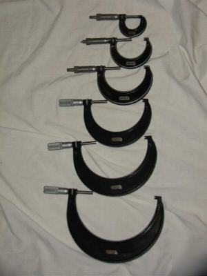 Starrett 436 outside micrometer set 0-6