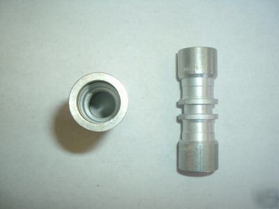 A/c tubing fitting union 1/2 x 1/2 aluminum lokring