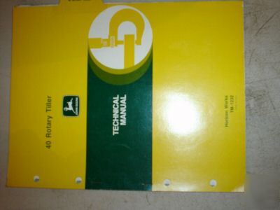 John deere 40 rotary tiller technical service manual