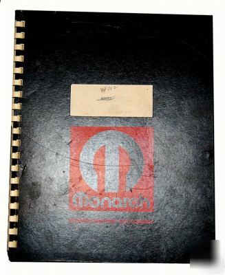 Monarch series 610 & 612 lathe operators manual