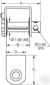 Kinedyne bolt on trailer winch. fits up to 3