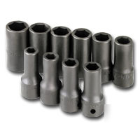 10PC 3/8IN. dr. semi deep sae impact socket set -s k