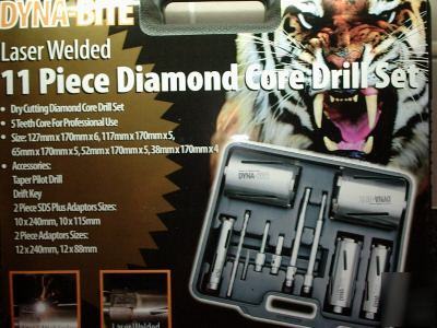 New rolson 11PC diamond core drill bit set p&p Â£9.00