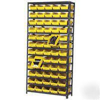 Quantum storage 60 bin shelf unit 12IN. x 36IN. x 75IN.