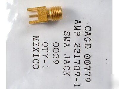 Sma conn pcb vertical *gold* amp 221789-1 qty:25