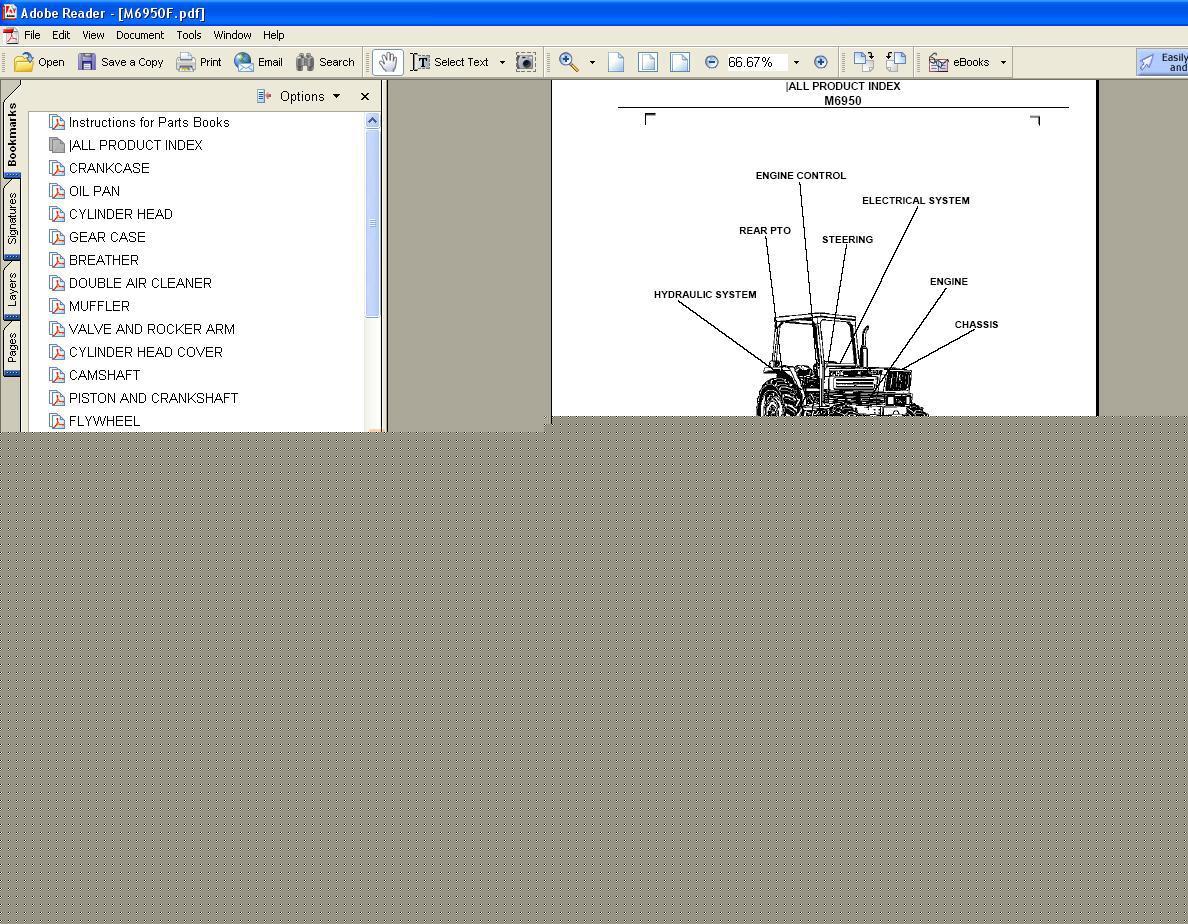 Kubota M6950 parts manual - we have other manuals