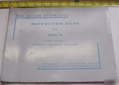 New britain automatic bar eight spindle parts manual 88