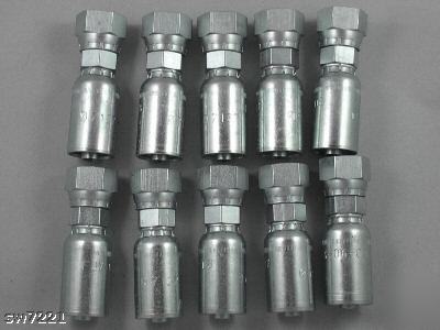 (10) fjx-06-08 female jic hydraulic hose ends/fittings