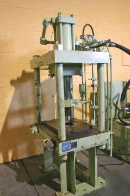 75 ton denison 4 post hydraulic press, 4 strain rod