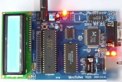 Tcp / ip internet microcontroller development atmel lcd