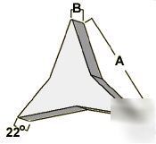 Ceramic deburr media - angle cut tri-star - 5/8