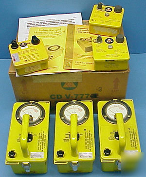 Victoreen v-777 civil defense 3 geiger counter set -715