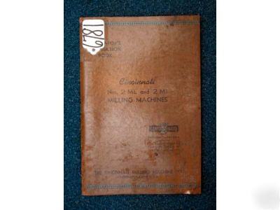 Cincinnati instruction book nos. 2 ml & 2 mi mill mach