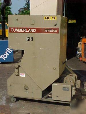 Cumberland 25 h.p. plastic granulator injection molder