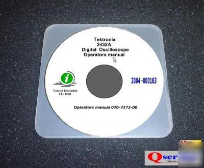 Tektronix tek 2432A oscilloscope operators manual cd