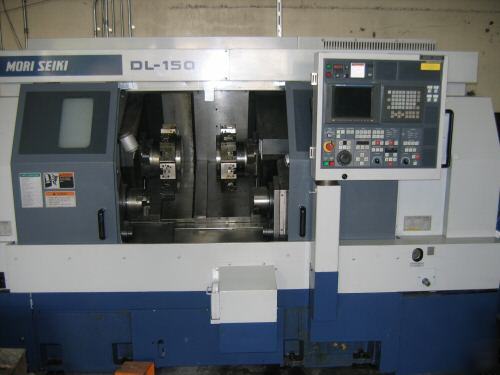 Mori seiki cnc dl-150 twin turret turning center