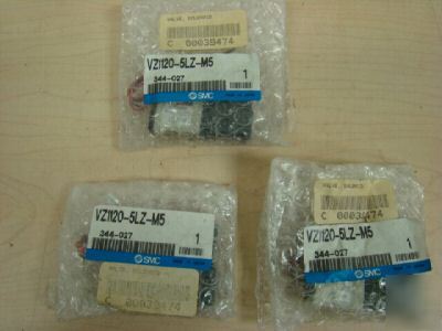 New (3) smc VZ1120-5LZ-M5 solenoid valve, =