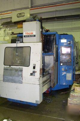 1990 mazak ajv-25/405 cnc bridge type vertical machinin