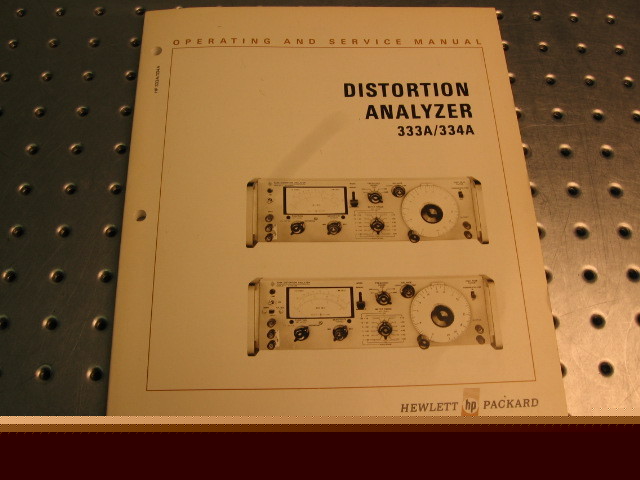 G30957 hp 333A / 334A operating & service manual