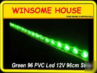 *cheapest* 12V green 96 led flexible car pvc led strip