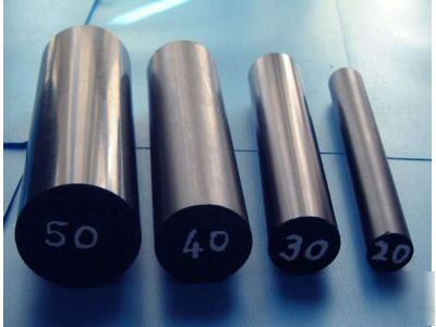 New 4 black round pvc bars 20, 30, 40, 50 x 165MM long